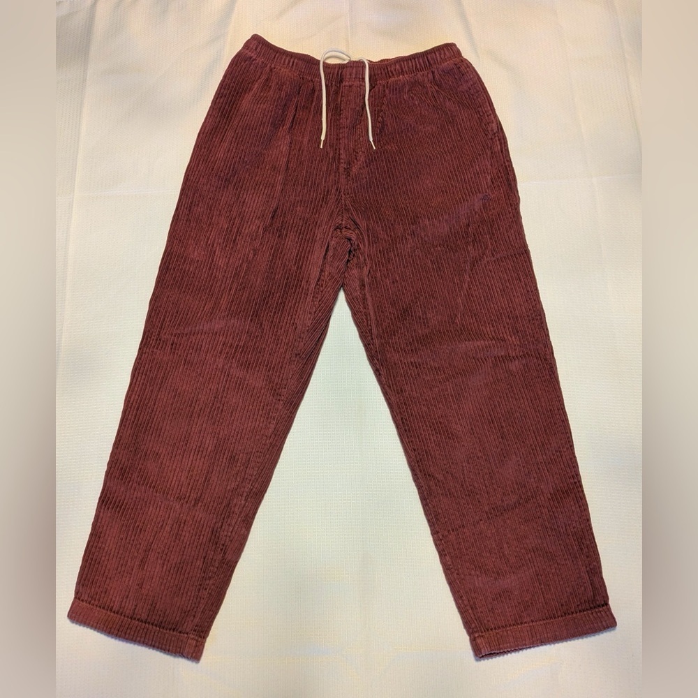Urban Outfitters Corduroy Maroon Pants Stretch Waist Pull On Men Medium